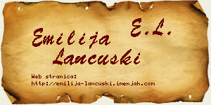 Emilija Lančuški vizit kartica
